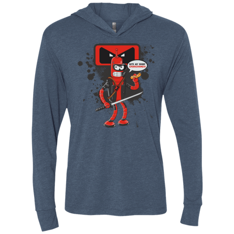 T-Shirts Indigo / X-Small Bending The Fourth Wall Triblend Long Sleeve Hoodie Tee