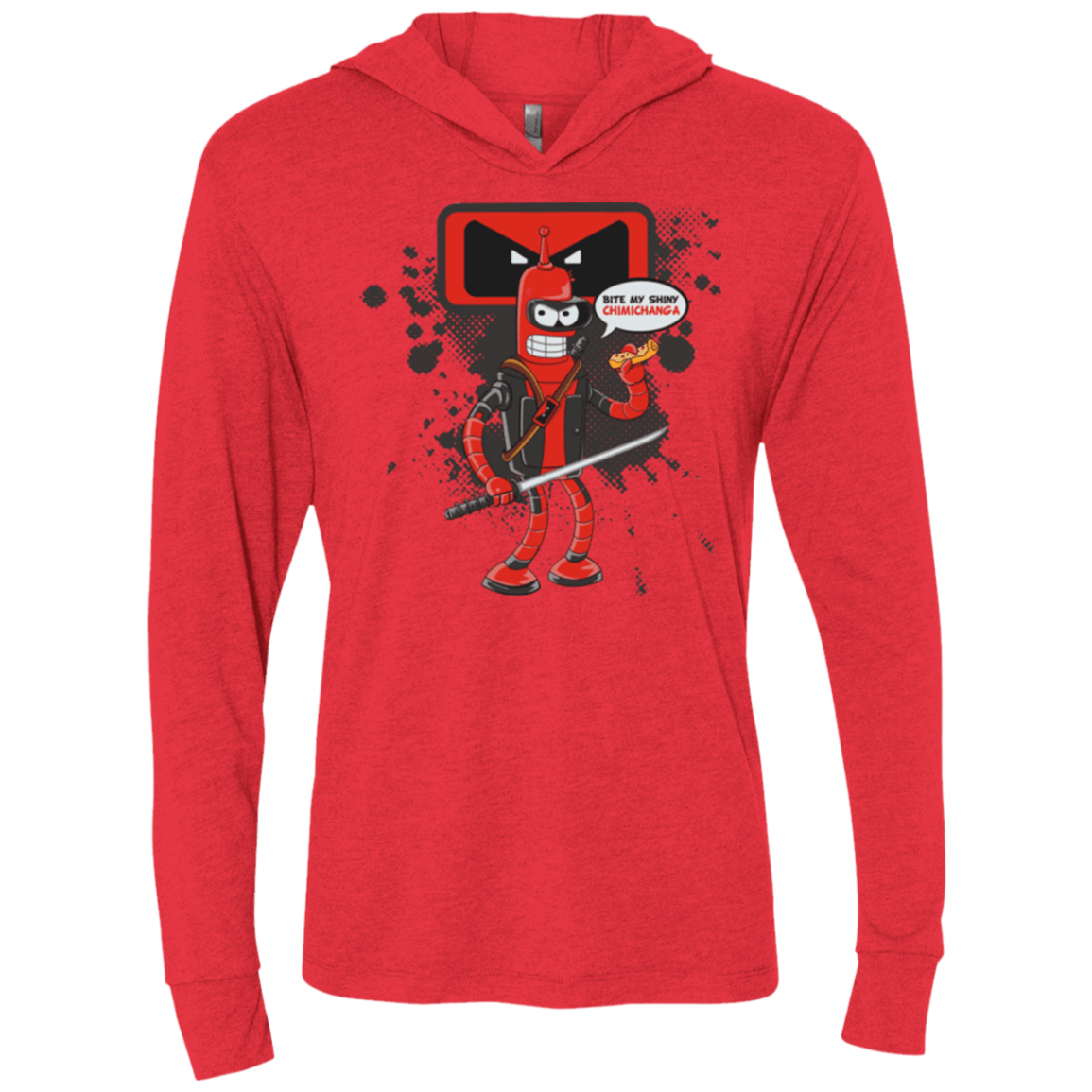 T-Shirts Vintage Red / X-Small Bending The Fourth Wall Triblend Long Sleeve Hoodie Tee