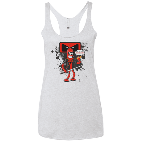 T-Shirts Heather White / X-Small Bending The Fourth Wall Women's Triblend Racerback Tank