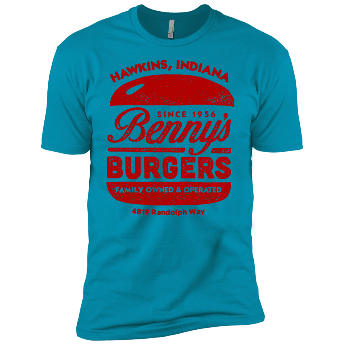T-Shirts Turquoise / YXS Benny's Burgers Boys Premium T-Shirt
