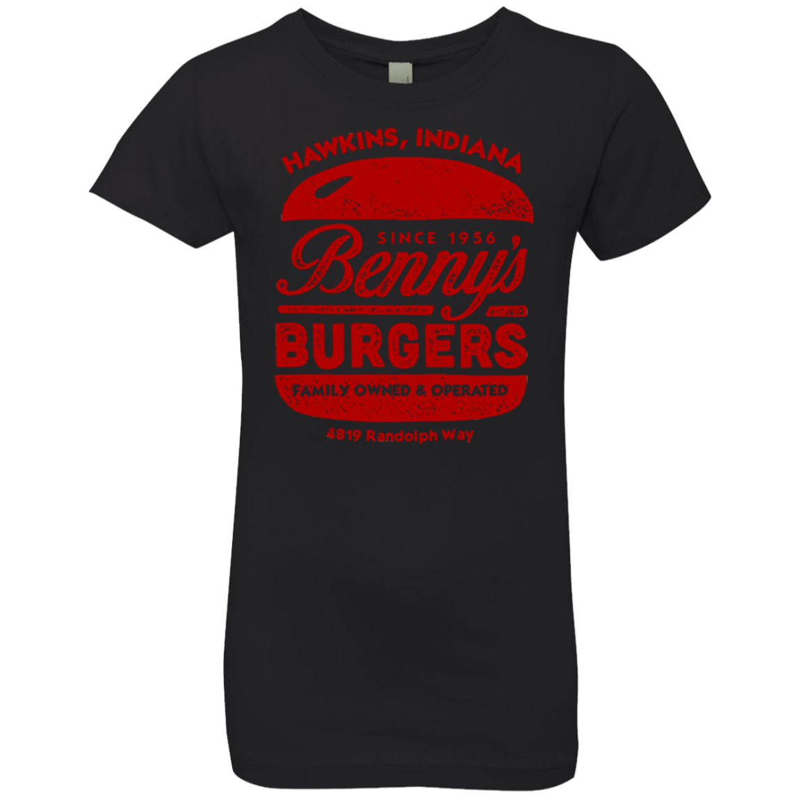 T-Shirts Black / YXS Benny's Burgers Girls Premium T-Shirt