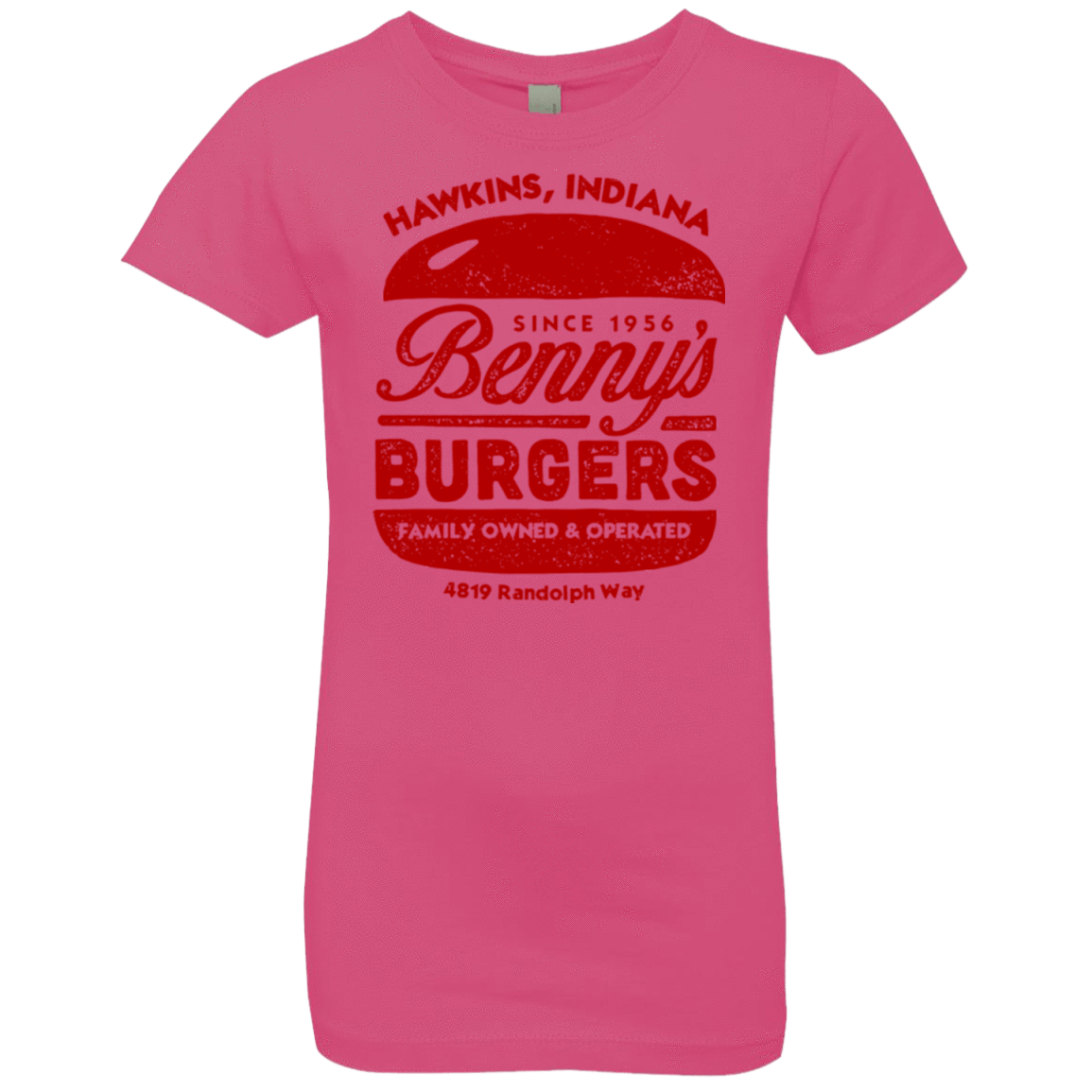 T-Shirts Hot Pink / YXS Benny's Burgers Girls Premium T-Shirt