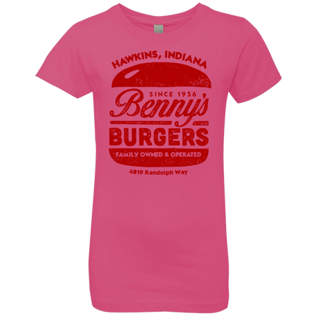 T-Shirts Hot Pink / YXS Benny's Burgers Girls Premium T-Shirt