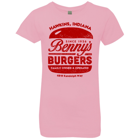 T-Shirts Light Pink / YXS Benny's Burgers Girls Premium T-Shirt