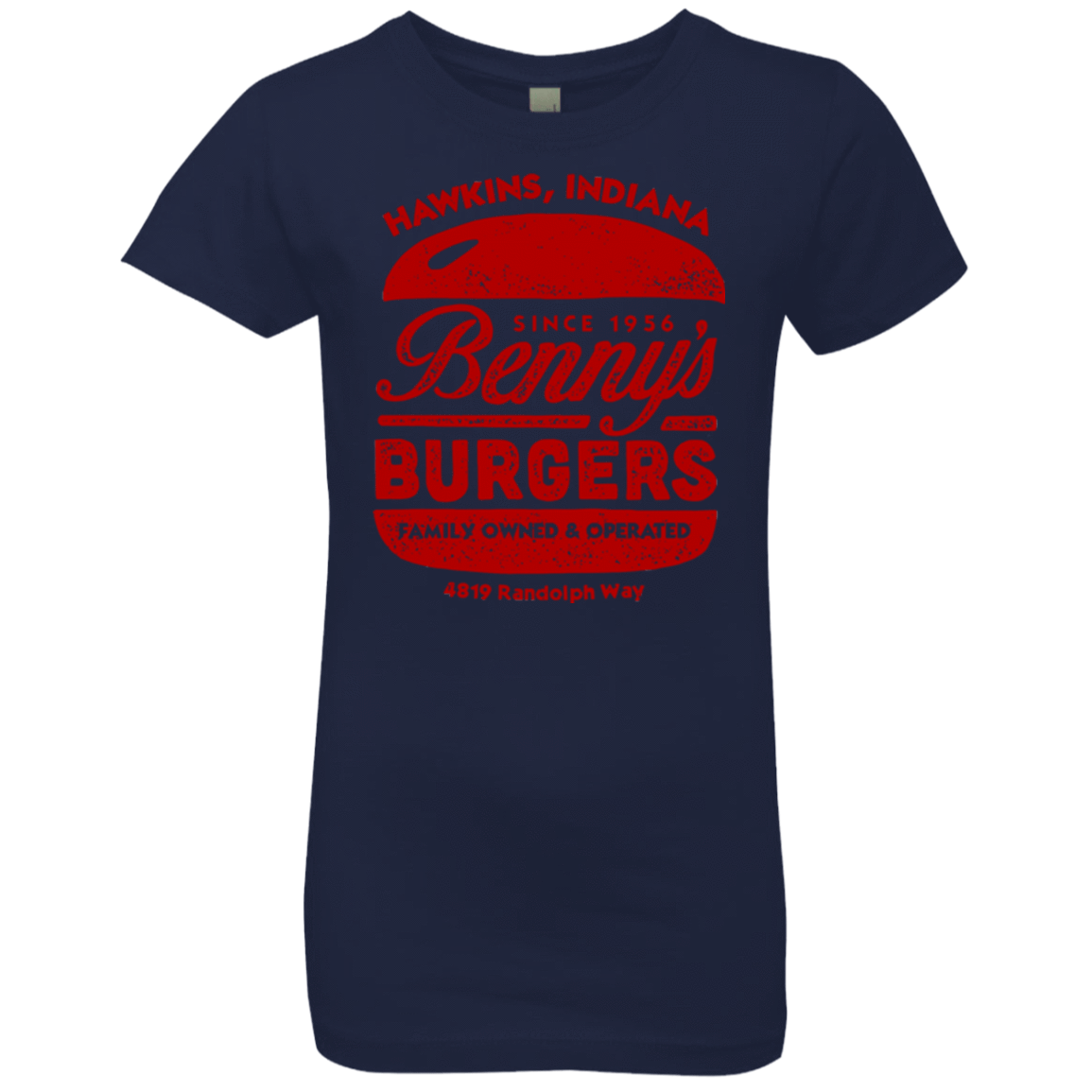 T-Shirts Midnight Navy / YXS Benny's Burgers Girls Premium T-Shirt