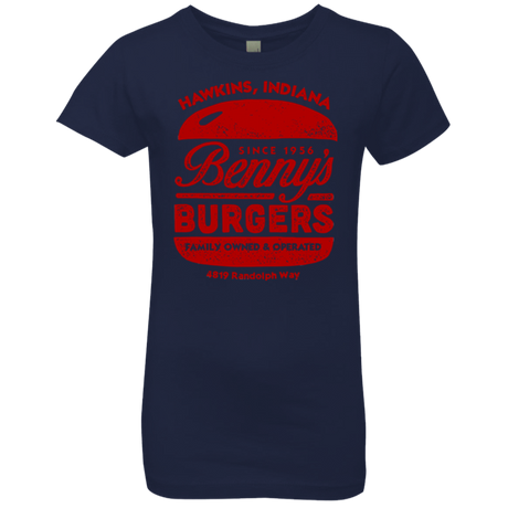 T-Shirts Midnight Navy / YXS Benny's Burgers Girls Premium T-Shirt