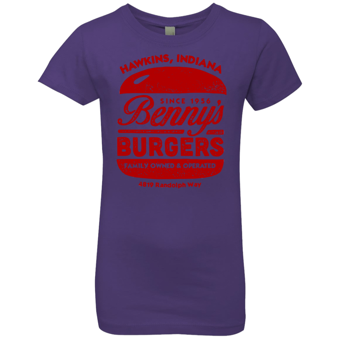 T-Shirts Purple Rush / YXS Benny's Burgers Girls Premium T-Shirt