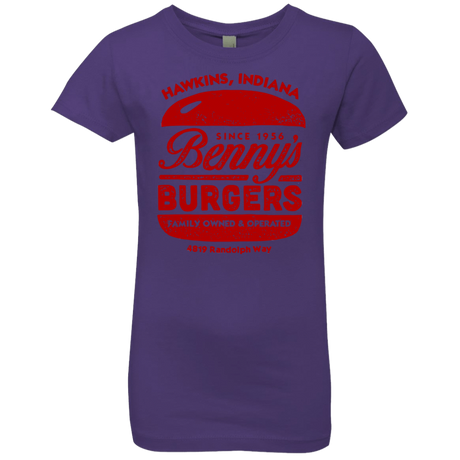 T-Shirts Purple Rush / YXS Benny's Burgers Girls Premium T-Shirt