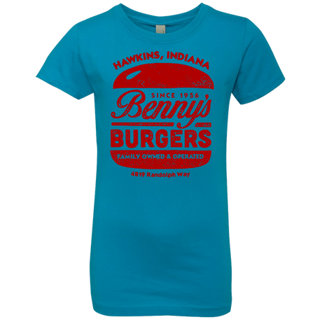 T-Shirts Turquoise / YXS Benny's Burgers Girls Premium T-Shirt