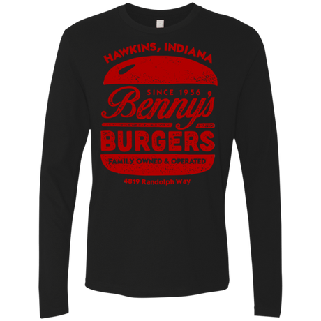 T-Shirts Black / Small Benny's Burgers Men's Premium Long Sleeve