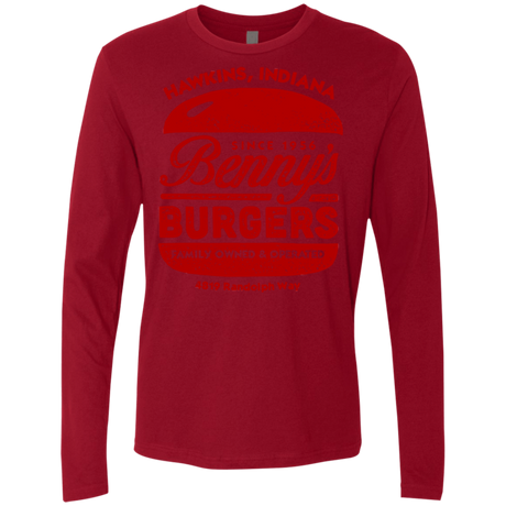 T-Shirts Cardinal / Small Benny's Burgers Men's Premium Long Sleeve