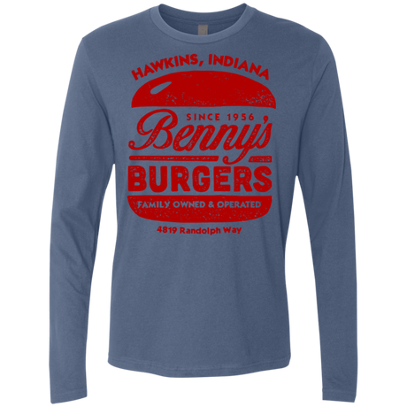 T-Shirts Indigo / Small Benny's Burgers Men's Premium Long Sleeve