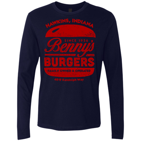 T-Shirts Midnight Navy / Small Benny's Burgers Men's Premium Long Sleeve