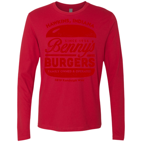 T-Shirts Red / Small Benny's Burgers Men's Premium Long Sleeve