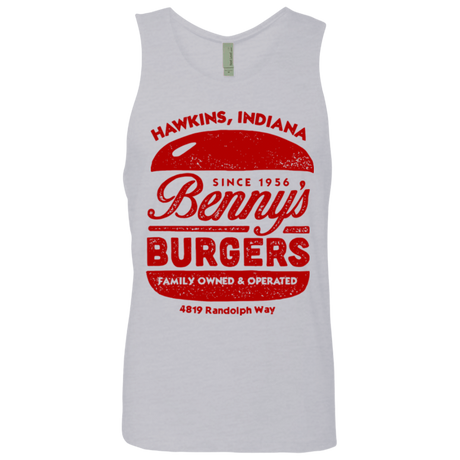 T-Shirts Heather Grey / Small Benny's Burgers Men's Premium Tank Top