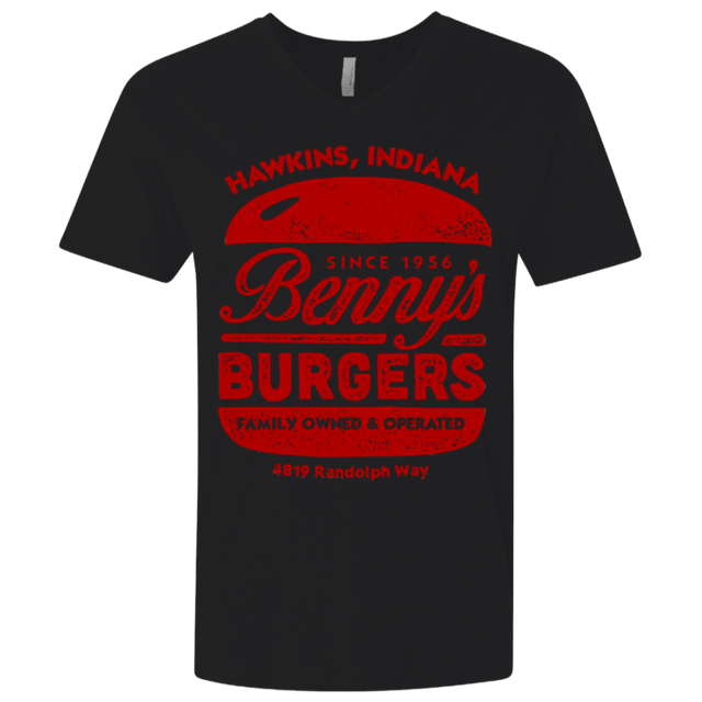 T-Shirts Black / X-Small Benny's Burgers Men's Premium V-Neck
