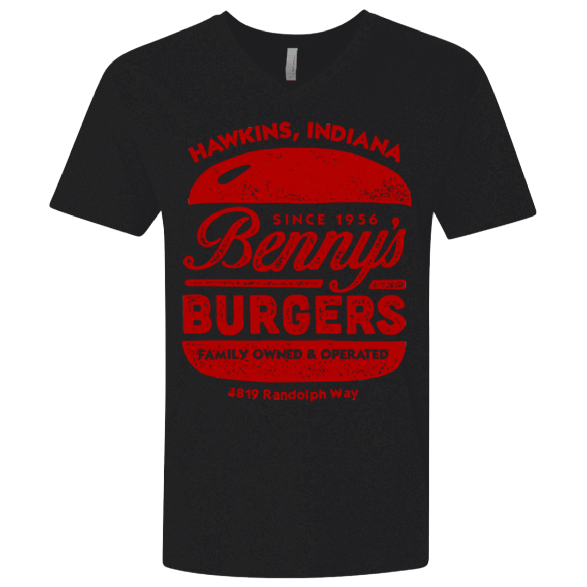 T-Shirts Black / X-Small Benny's Burgers Men's Premium V-Neck