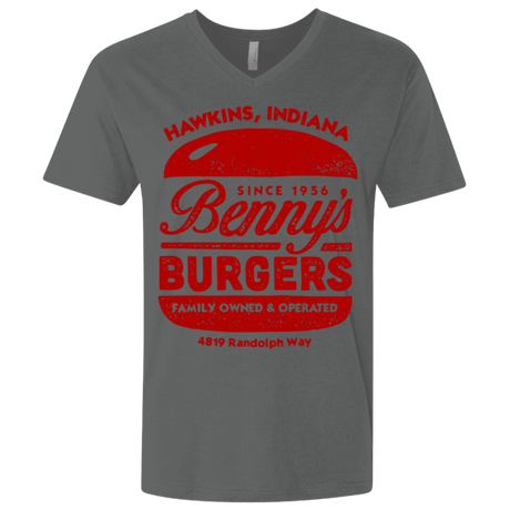 T-Shirts Heavy Metal / X-Small Benny's Burgers Men's Premium V-Neck