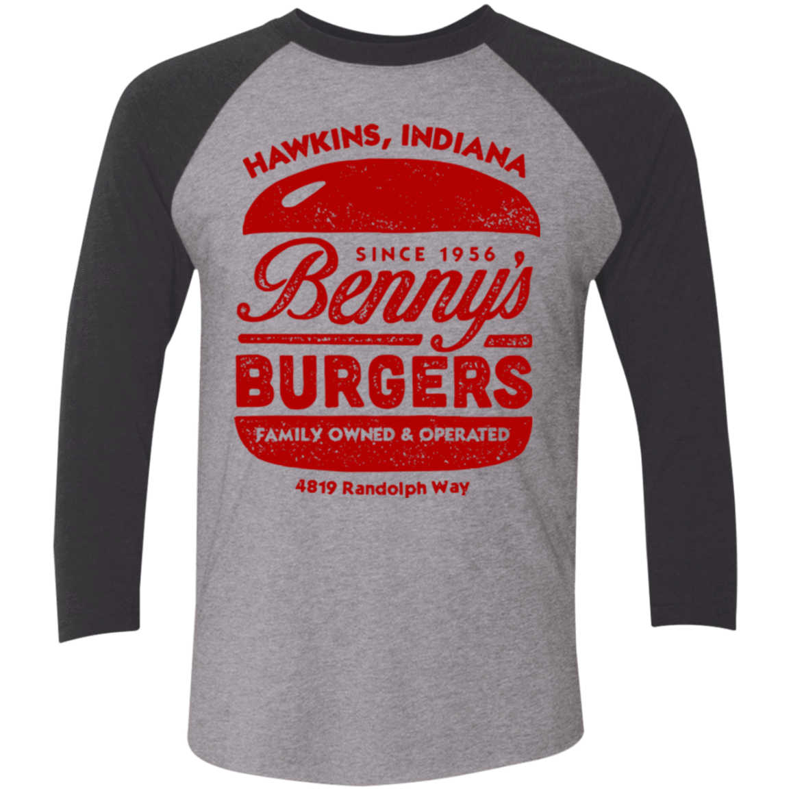 T-Shirts Premium Heather/ Vintage Black / X-Small Benny's Burgers Triblend 3/4 Sleeve