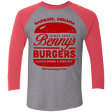 T-Shirts Premium Heather/ Vintage Red / X-Small Benny's Burgers Triblend 3/4 Sleeve