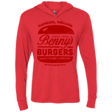 T-Shirts Vintage Red / X-Small Benny's Burgers Triblend Long Sleeve Hoodie Tee
