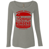 T-Shirts Venetian Grey / Small Benny's Burgers Women's Triblend Long Sleeve Shirt