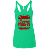 T-Shirts Envy / X-Small Benny's Burgers Women's Triblend Racerback Tank