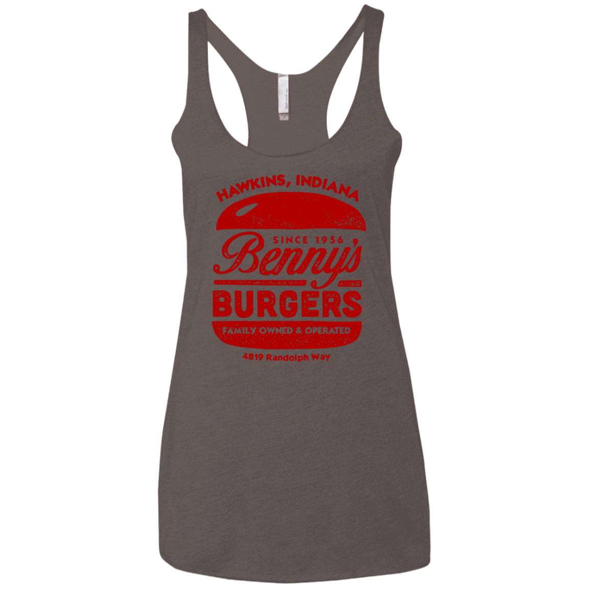 T-Shirts Macchiato / X-Small Benny's Burgers Women's Triblend Racerback Tank