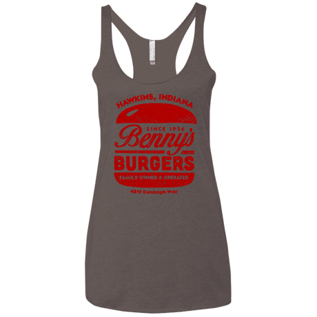 T-Shirts Macchiato / X-Small Benny's Burgers Women's Triblend Racerback Tank