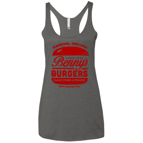 T-Shirts Premium Heather / X-Small Benny's Burgers Women's Triblend Racerback Tank