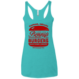 T-Shirts Tahiti Blue / X-Small Benny's Burgers Women's Triblend Racerback Tank