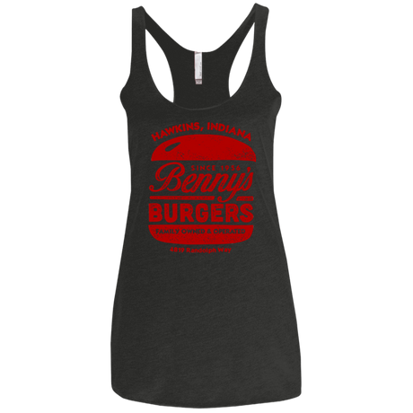 T-Shirts Vintage Black / X-Small Benny's Burgers Women's Triblend Racerback Tank