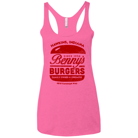 T-Shirts Vintage Pink / X-Small Benny's Burgers Women's Triblend Racerback Tank