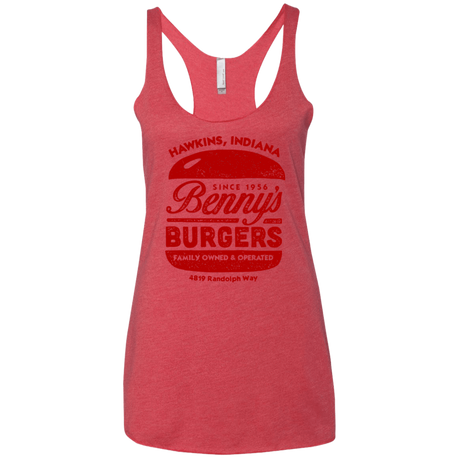 T-Shirts Vintage Red / X-Small Benny's Burgers Women's Triblend Racerback Tank