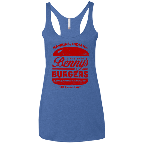T-Shirts Vintage Royal / X-Small Benny's Burgers Women's Triblend Racerback Tank