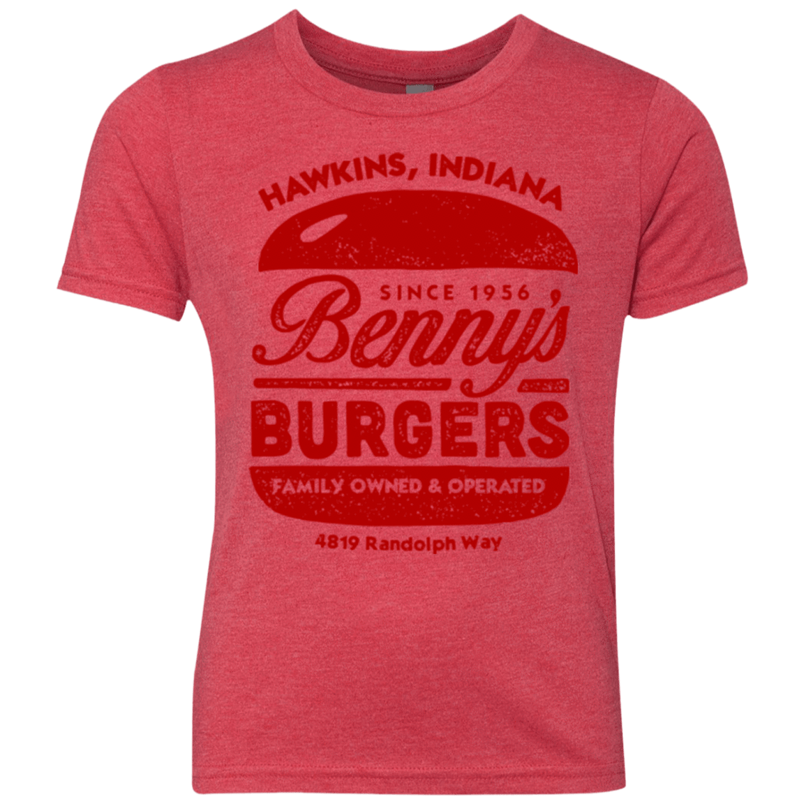 T-Shirts Vintage Red / YXS Benny's Burgers Youth Triblend T-Shirt