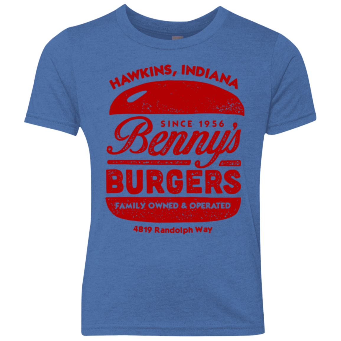T-Shirts Vintage Royal / YXS Benny's Burgers Youth Triblend T-Shirt