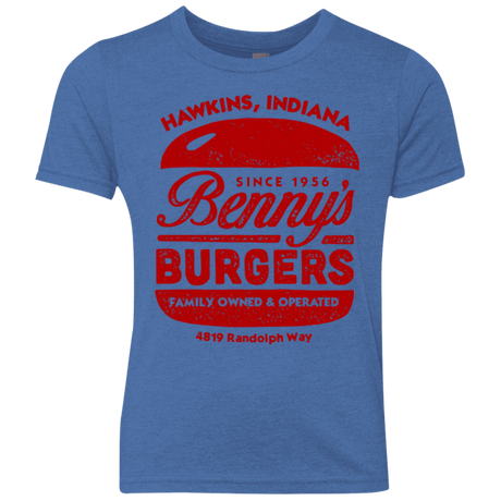 T-Shirts Vintage Royal / YXS Benny's Burgers Youth Triblend T-Shirt