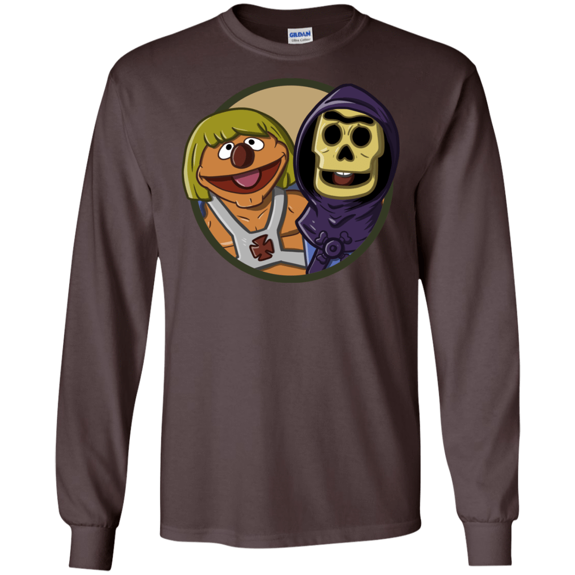 T-Shirts Dark Chocolate / S Bert and Ernie Men's Long Sleeve T-Shirt