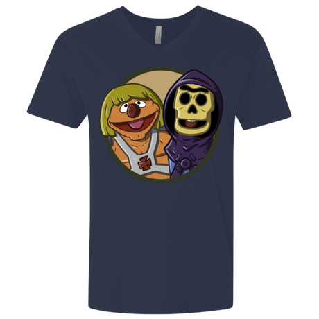 T-Shirts Midnight Navy / X-Small Bert and Ernie Men's Premium V-Neck