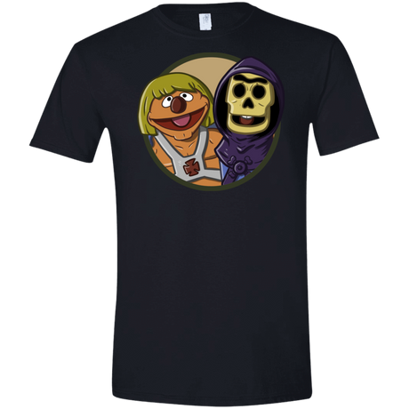 T-Shirts Black / X-Small Bert and Ernie Men's Semi-Fitted Softstyle