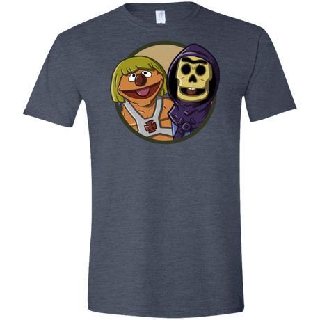 T-Shirts Heather Navy / S Bert and Ernie Men's Semi-Fitted Softstyle