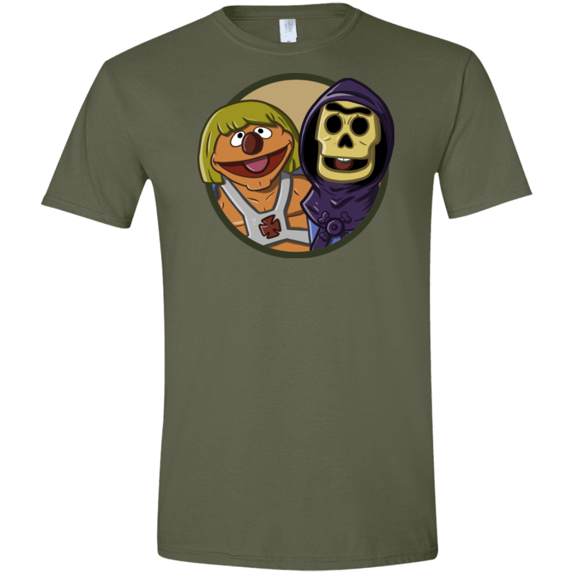 T-Shirts Military Green / S Bert and Ernie Men's Semi-Fitted Softstyle