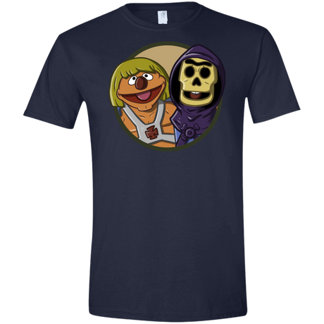 T-Shirts Navy / X-Small Bert and Ernie Men's Semi-Fitted Softstyle