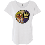 T-Shirts Heather White / X-Small Bert and Ernie Triblend Dolman Sleeve