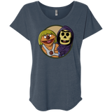 T-Shirts Indigo / X-Small Bert and Ernie Triblend Dolman Sleeve