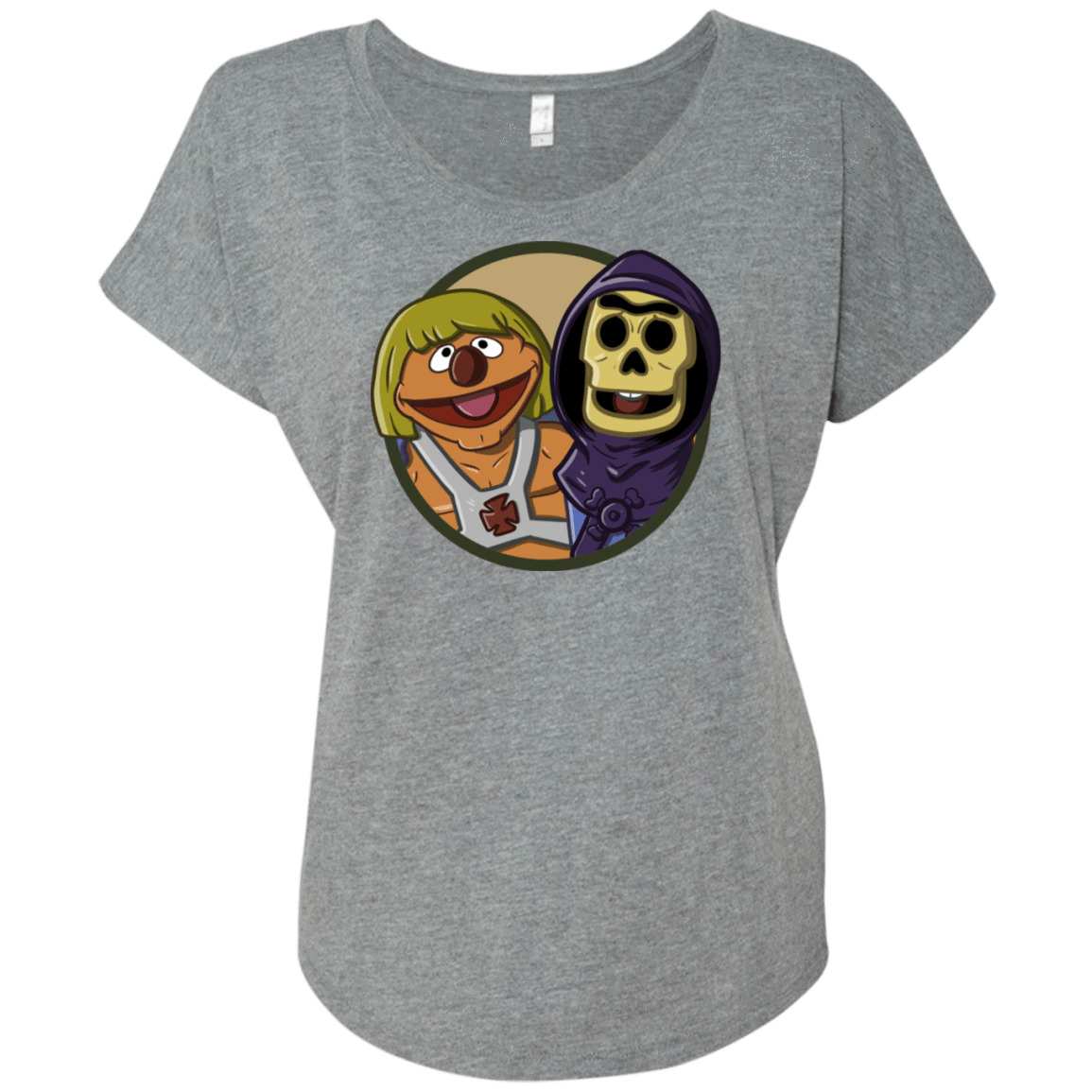 T-Shirts Premium Heather / X-Small Bert and Ernie Triblend Dolman Sleeve