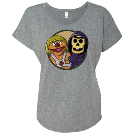 T-Shirts Premium Heather / X-Small Bert and Ernie Triblend Dolman Sleeve