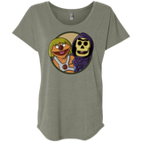 T-Shirts Venetian Grey / X-Small Bert and Ernie Triblend Dolman Sleeve