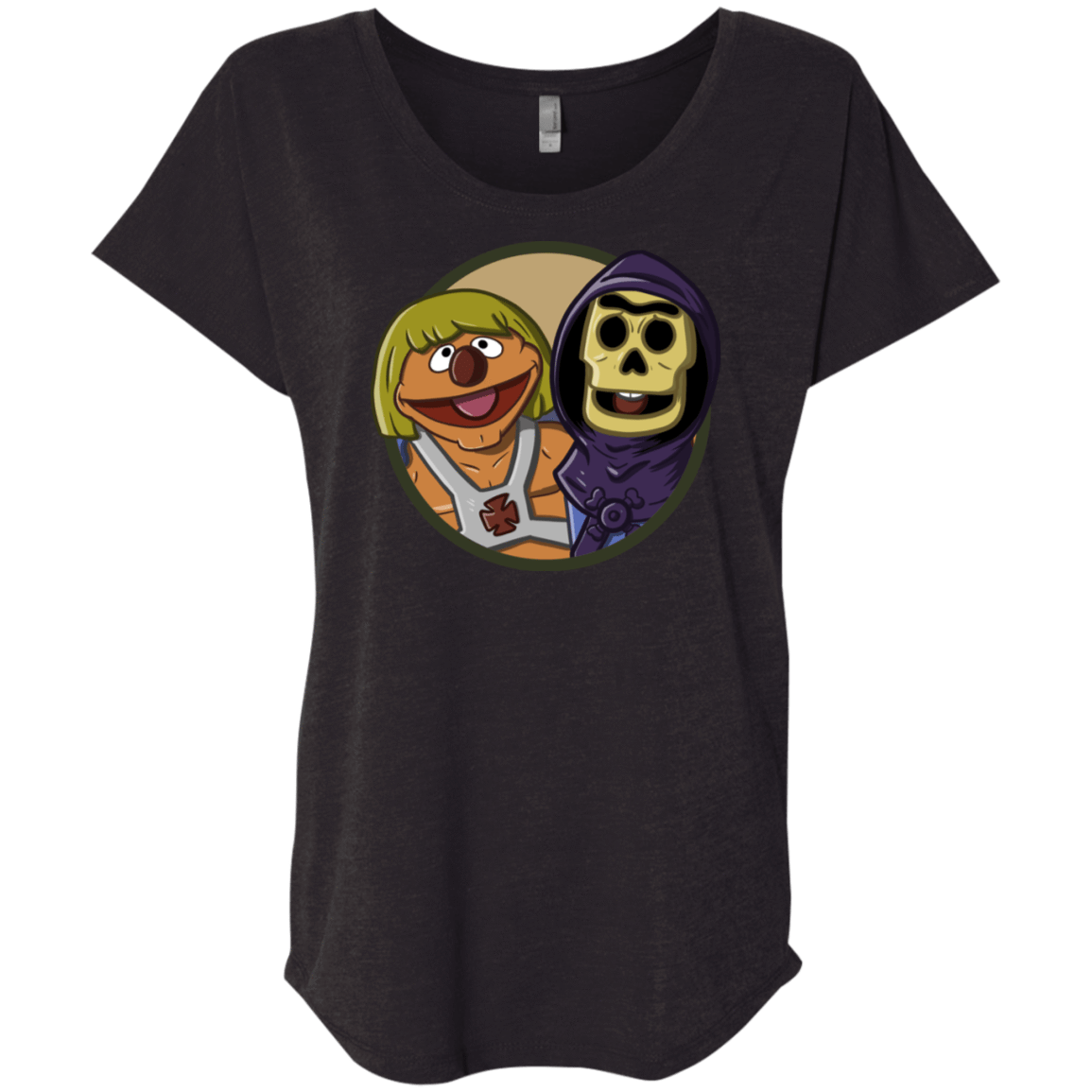 T-Shirts Vintage Black / X-Small Bert and Ernie Triblend Dolman Sleeve